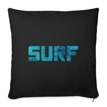 Surf Surfeur Vacances Hawaï Modèle Hobby Mer Fun - Housse de coussin décorative 45 x 45 cm - noir - Devant