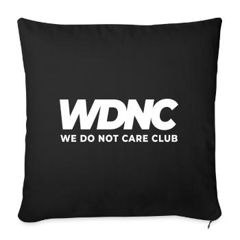 WDNC - We do not care Club - Sofa pillowcase 17,3'' x 17,3'' (45 x 45 cm) - black - Front