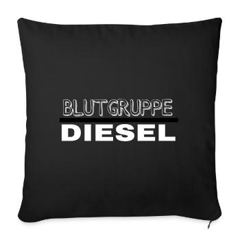 Blood Type Diesel Design on Clothing - Sofa pillowcase 17,3'' x 17,3'' (45 x 45 cm) - black - Front