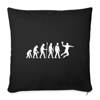 L’évolution du handball - Housse de coussin décorative 45 x 45 cm - noir - Devant