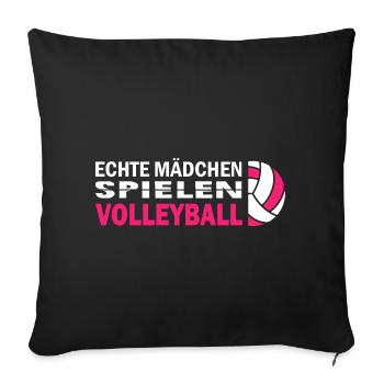 Entraîneur de volley-ball Cadeaux Joueur de volley-ball - Housse de coussin décorative 45 x 45 cm - noir - Devant