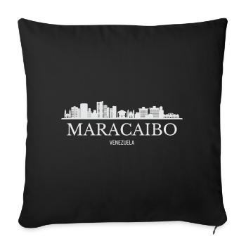Maracaibo Skyline, Maracaibo Venezuela - Housse de coussin décorative 45 x 45 cm - noir - Devant