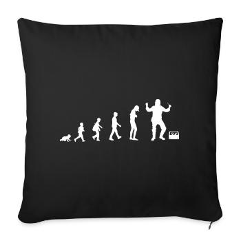 Evolution from baby to electrician - Sofa pillowcase 17,3'' x 17,3'' (45 x 45 cm) - black - Front