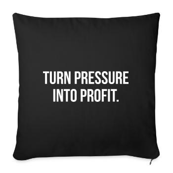 TURN PRESSURE INTO PROFIT. | Greyline Official - Sofa pillowcase 17,3'' x 17,3'' (45 x 45 cm) - black - Front