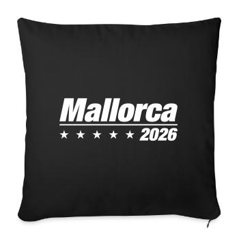 Mallorca 2026 Mallorca Holiday - Sofa pillowcase 17,3'' x 17,3'' (45 x 45 cm) - black - Front