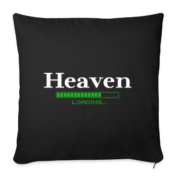 Heaven Loading - Christian - Sofa pillowcase 17,3'' x 17,3'' (45 x 45 cm) - black - Front