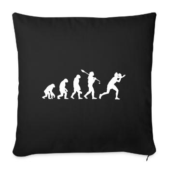 Évolution du design du ping-pong de tennis de table Man - Housse de coussin décorative 45 x 45 cm - noir - Devant