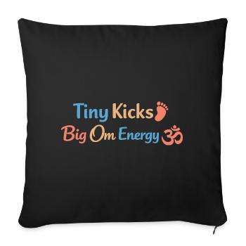Prenatal Yoga Expectant Mother - Sofa pillowcase 17,3'' x 17,3'' (45 x 45 cm) - black - Front