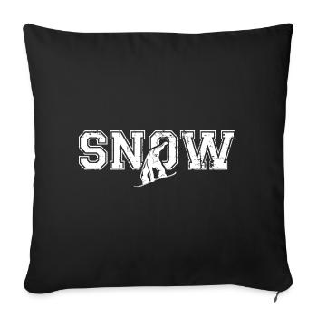 Snowboard Snow Snowboarding - Sofa pillowcase 17,3'' x 17,3'' (45 x 45 cm) - black - Front