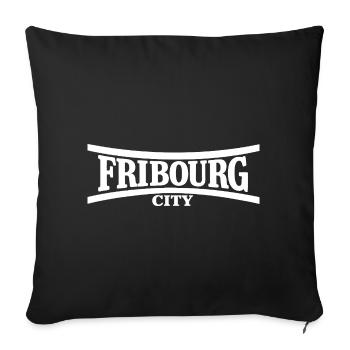 Fribourg CIty - Sofakissenbezug 45 x 45 cm - Schwarz - Vorne