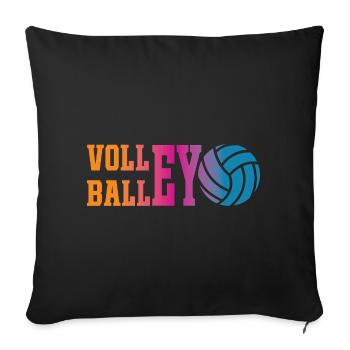 Colorful volleyball - Sofa pillowcase 17,3'' x 17,3'' (45 x 45 cm) - black - Front