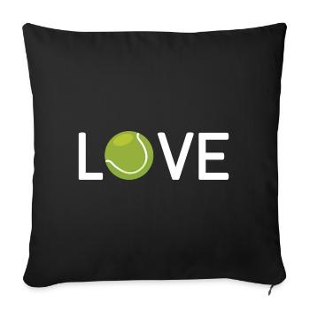 Tennis Lover - Sofa pillowcase 17,3'' x 17,3'' (45 x 45 cm) - black - Front