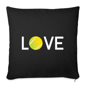 Tennis Lover - Sofa pillowcase 17,3'' x 17,3'' (45 x 45 cm) - black - Front