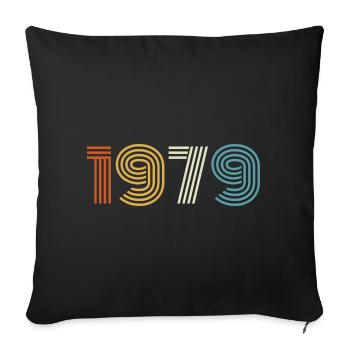 1979 Gift 1979 Vintage 1979 - Sofa pillowcase 17,3'' x 17,3'' (45 x 45 cm) - black - Front