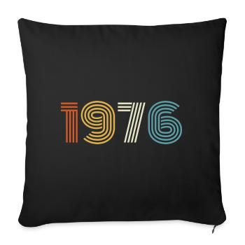 1976 Gift 1976 Vintage 1976 - Sofa pillowcase 17,3'' x 17,3'' (45 x 45 cm) - black - Front