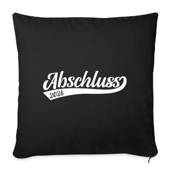 Graduation 2026 - Sofa pillowcase 17,3'' x 17,3'' (45 x 45 cm) - black - Front