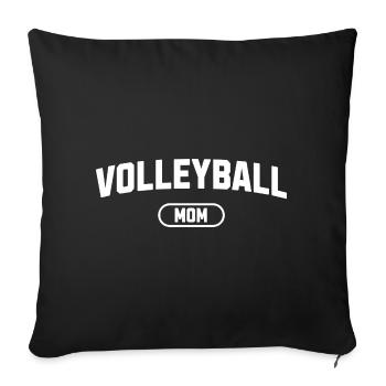 Volleyball Mom - Sofa pillowcase 17,3'' x 17,3'' (45 x 45 cm) - black - Front