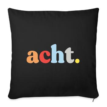 8e anniversaire Eight Retro - Housse de coussin décorative 45 x 45 cm - noir - Devant