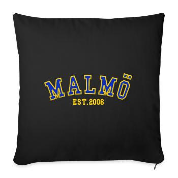 Malmö Fondée en 2006 - Housse de coussin décorative 45 x 45 cm - noir - Devant