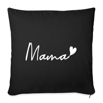 Mama - Fête des mères - Housse de coussin décorative 45 x 45 cm - noir - Devant