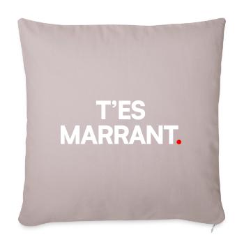 T’es marrant - Housse de coussin décorative 45 x 45 cm - taupe clair - Devant