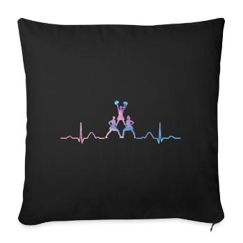 Cheerleader Cheer Mom Cheerleading - Sofa pillowcase 17,3'' x 17,3'' (45 x 45 cm) - black - Front