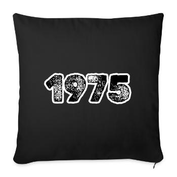 1975 - Housse de coussin décorative 45 x 45 cm - noir - Devant