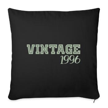 30 ans 1996 Vintage Retro Cadeau Anniversaire - Housse de coussin décorative 45 x 45 cm - noir - Devant