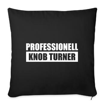 Knob Turner Sound Engineer Sound Engineer - Sofa pillowcase 17,3'' x 17,3'' (45 x 45 cm) - black - Front