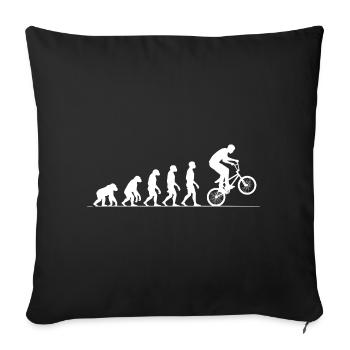 Evolution BMX Fahrrad T-Shirt Motiv - Sofakissenbezug 45 x 45 cm - Schwarz - Vorne