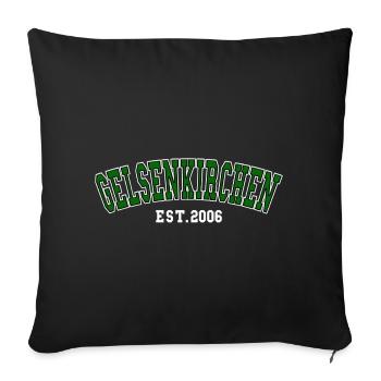 Gelsenkirchen Est. 2006 - Sofa pillowcase 17,3'' x 17,3'' (45 x 45 cm) - black - Front