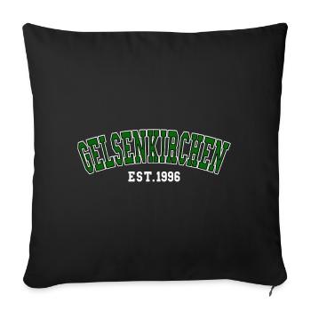 Gelsenkirchen Est. 1996 - Sofa pillowcase 17,3'' x 17,3'' (45 x 45 cm) - black - Front