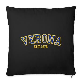 Vérone fondée en 1976 - Housse de coussin décorative 45 x 45 cm - noir - Devant