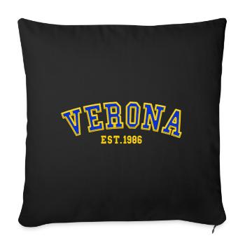Vérone fondée en 1986 - Housse de coussin décorative 45 x 45 cm - noir - Devant