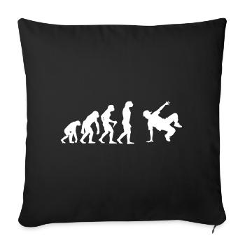 Geschenkidee für einen Breakdancer mit Break Dance - Sofakissenbezug 45 x 45 cm - Schwarz - Vorne