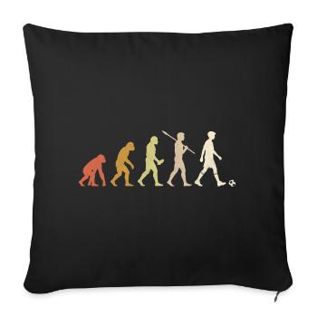 Football Evolution Funny Football Player Gift - Sofa pillowcase 17,3'' x 17,3'' (45 x 45 cm) - black - Front