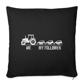 Tractor Pulls Car Chain - Sofa pillowcase 17,3'' x 17,3'' (45 x 45 cm) - black - Front