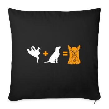 Funny Halloween Dog Ghost - Halloween Dog - Sofakissenbezug 45 x 45 cm - Schwarz - Vorne