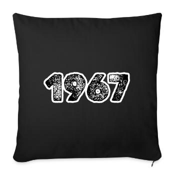 1967 - Sofa pillowcase 17,3'' x 17,3'' (45 x 45 cm) - black - Front