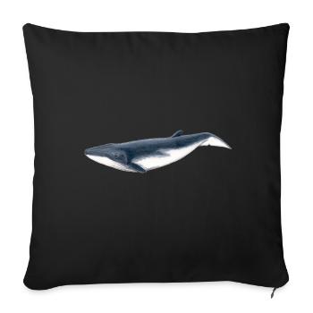 Tropical baby whale Baby whale - Baby baleine - Sofa pillowcase 17,3'' x 17,3'' (45 x 45 cm) - black - Front