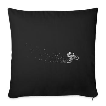 Mountain bike cycling - Sofa pillowcase 17,3'' x 17,3'' (45 x 45 cm) - black - Front