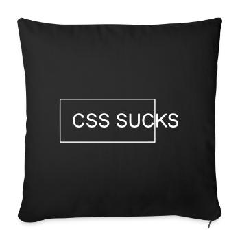 CSS Sucks concepteur de sites Web - Housse de coussin décorative 45 x 45 cm - noir - Devant