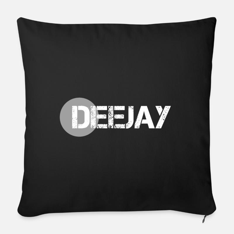 Deejay - Discjockey Edition - Sofakissenbezug 45 x 45 cm - Schwarz