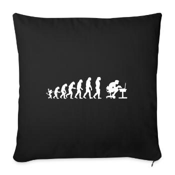 Evolution Computer - Sofa pillowcase 17,3'' x 17,3'' (45 x 45 cm) - black - Front
