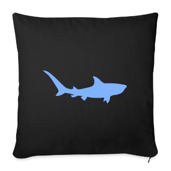 Tiger Shark - Housse de coussin décorative 45 x 45 cm - noir - Devant
