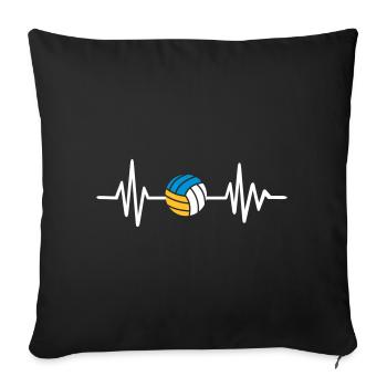 Beachvolleyball - Sofakissenbezug 45 x 45 cm - Schwarz - Vorne