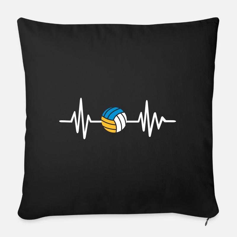 Beach-volley - Housse de coussin décorative 45 x 45 cm - noir