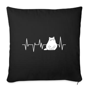 Chat Chat Chat - Housse de coussin décorative 45 x 45 cm - noir - Devant