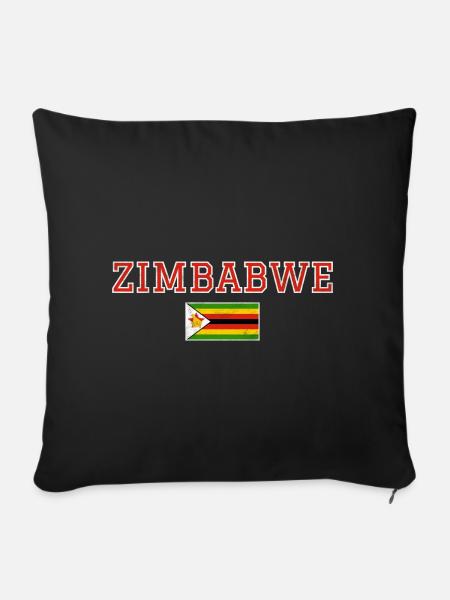 Simbabwe - Sofakissenbezug 45 x 45 cm - Schwarz