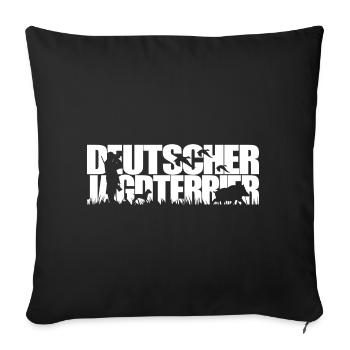 DEUTSCHER JAGDTERRIER Jagdhunde Jagdhund Wilsigns - Sofakissenbezug 45 x 45 cm - Schwarz - Vorne